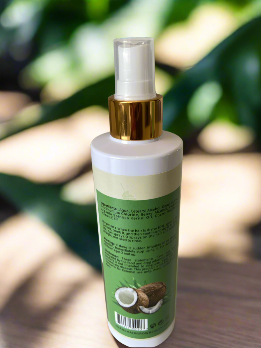 Natural Coconut Oil leave in conditioner spray